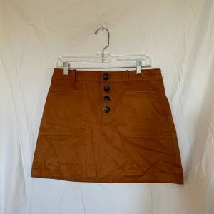 Suede Burnt Orange Zara Skirt
